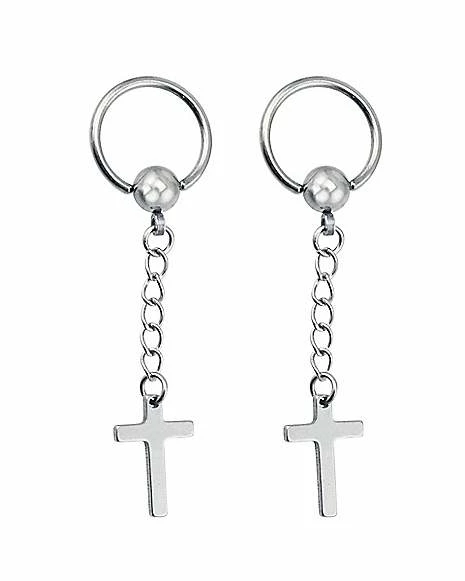 Top 10 β¨ Cross Dangle Captive Rings - 16 Gauge π― 3 Top 10 β¨ Cross Dangle Captive Rings - 16 Gauge π―
