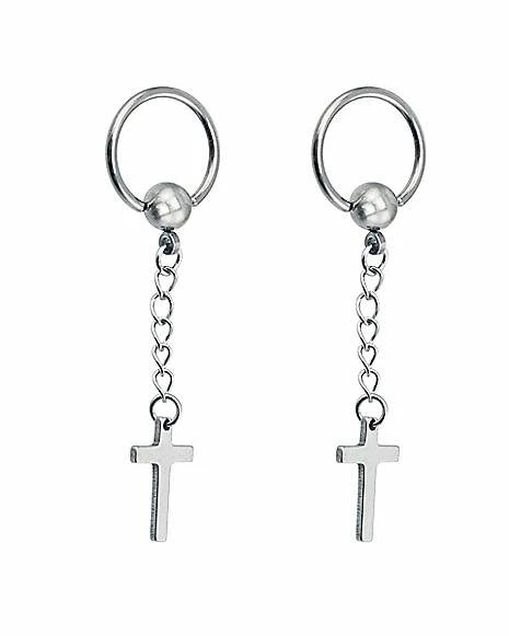 Top 10 β¨ Cross Dangle Captive Rings - 16 Gauge π― 4 Top 10 β¨ Cross Dangle Captive Rings - 16 Gauge π― - Image 2