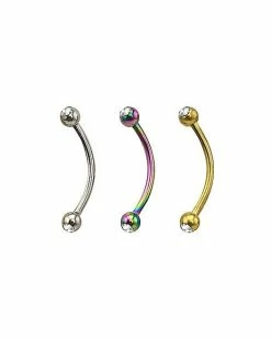 Best reviews of βοΈ Multi-Pack CZ Green Snake Eye Curved Barbells 3 Pack - 16 Gauge π