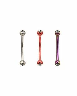 Deals 👍 Multi-Pack CZ Red and Purple Snake Eye Curved Barbells 3 Pack - 16 Gauge 👍 -Playboy Shop 03815321 b