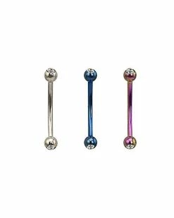 Playboy Shop 5 Cheapest 🤩 Multi-Pack CZ Silver Blue and Pink Curved Barbells 3 Pack - 16 Gauge 😍