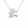 Wholesale ❤️ He Him Pronoun Cursive Necklace ✔️ -Playboy Shop 03816873 a