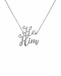 Wholesale ❤️ He Him Pronoun Cursive Necklace ✔️