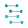 New π Multi-Pack Pave and Teal Nipple Barbells 4 Pack - 16 Gauge π 1 New π Multi-Pack Pave and Teal Nipple Barbells 4 Pack - 16 Gauge π -Playboy Shop 03816915 a
