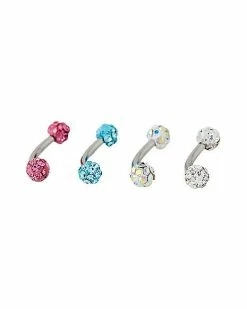 Brand new β Multi-Pack Pave Multi-Color Gem-Effect Curved Barbells 4 Pack - 16 Gauge π―