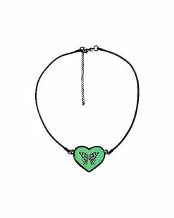 Best Sale π― Green Heart Butterfly Choker Necklace β€οΈ
