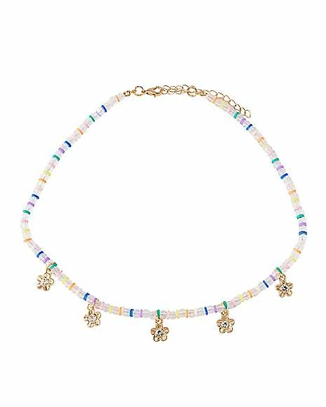 Cheapest π Charm Bead Flower Choker β 3 Cheapest π Charm Bead Flower Choker β