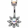 Wholesale π Prong CZ Flower Belly Ring - 14 Gauge π 2 Wholesale π Prong CZ Flower Belly Ring - 14 Gauge π -Playboy Shop 03817525 a