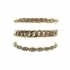 New ✔️ Multi-Pack Goldtone Chain Bracelets -3 Pack ❤️ -Playboy Shop 03817657 a