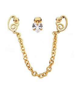 Hot Sale 🛒 Goldtone Wing Chain Cartilage Earring - 18 Gauge 🧨 -Playboy Shop 03818424 b