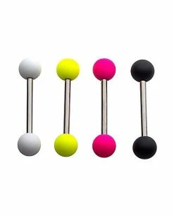 Hot Sale 💯 Multi-Pack Pink and Yellow Barbells 4 Pack - 14 Gauge ⭐
