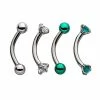 Cheapest ✨ Multi-Pack Prong CZ Green Curved Barbells 4 Pack - 16 Gauge 💯