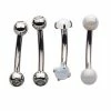 Deals 👍 Multi-Pack CZ and Faux Pearl Curved Barbells 4 Pack - 16 Gauge ⭐ -Playboy Shop 03819281 a