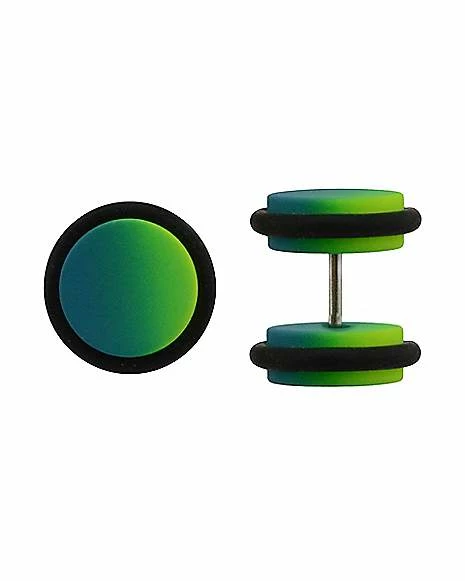 Outlet β€οΈ Blue and Yellow Ombre Fake Plugs - 18 Gauge π 3 Outlet β€οΈ Blue and Yellow Ombre Fake Plugs - 18 Gauge π