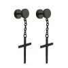 Budget π Black Cross Chain Dangle Fake Plugs - 18 Gauge π 2 Budget π Black Cross Chain Dangle Fake Plugs - 18 Gauge π -Playboy Shop 03827482 a