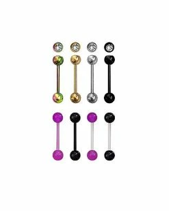 Brand new 💯 Multi-Pack CZ Multicolor Barbells 8 Pack - 14 Gauge 👏