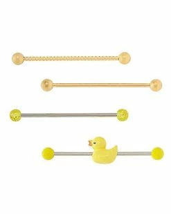Best Pirce 🔥 Multi-Pack Duck Charm Industrial Barbells 4 Pack - 14 Gauge 🤩