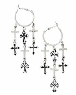 Flash Sale 🥰 Multiple Cross Hoop Dangle Earrings 👏