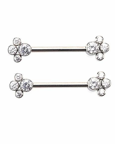Coupon ✨ CZ Circles Nipple Barbells - 14 Gauge ⌛ 3 Coupon ✨ CZ Circles Nipple Barbells - 14 Gauge ⌛