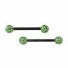 Best Sale ๐ Green Titanium Pave Barbells - 14 Gauge ๐ 1 Best Sale ๐ Green Titanium Pave Barbells - 14 Gauge ๐ -Playboy Shop 03830577 a