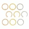 Cheap 🎁 Multi-Pack Rose Goldtone Goldtone and Silvertone Hoop Nose Rings 9 Pack - 18 Gauge ⭐ -Playboy Shop 03830627 a