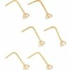 New π₯° Multi-Pack Goldtone CZ L-Bend Stud Nose Rings 6 Pack - 20 Gauge π 1 New π₯° Multi-Pack Goldtone CZ L-Bend Stud Nose Rings 6 Pack - 20 Gauge π -Playboy Shop 03830668 b