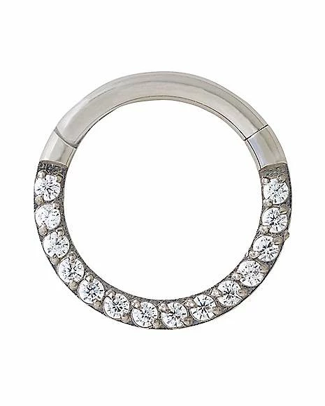 Flash Sale ๐ Titanium CZ Hinged Hoop Ring - 16 Gauge ๐ 3 Flash Sale ๐ Titanium CZ Hinged Hoop Ring - 16 Gauge ๐
