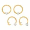 Cheapest π Multi-Pack Goldtone Moon and Gem Horseshoe Rings and Captive Rings 4 Pack - 16 Gauge π 1 Cheapest π Multi-Pack Goldtone Moon and Gem Horseshoe Rings and Captive Rings 4 Pack - 16 Gauge π -Playboy Shop 03830791 a