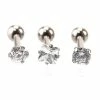 Best deal 👏 Multi-Pack CZ Titanium Cartilage Earrings 3 Pack - 16 Gauge 🔔