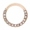 Brand new 😀 Rosegold CZ Hinge Hoop Ring - 16 Gauge 🌟 -Playboy Shop 03830858 a