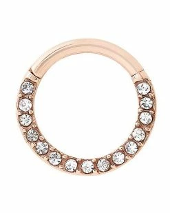Brand new 😀 Rosegold CZ Hinge Hoop Ring - 16 Gauge 🌟