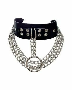 Buy 🎉 Black O-Ring Chain Choker Necklace 😀