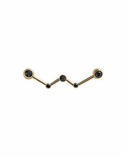 Discount 😉 Black CZ Zig-Zag Industrial Barbell - 14 Gauge 🤩