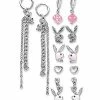 Coupon 🎉 Multi-Pack Dice Heart Playboy Bunny Stud and Dangle Earrings - 6 Pack 🌟 -Playboy Shop 03831070 a