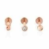 Deals 🔥 Multi-Pack CZ Rose Goldplated Playboy Labret Lip Rings 3 Pack - 16 Gauge ✨ -Playboy Shop 03831294 a