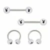 Flash Sale π Multi-Pack Black and White Playboy Horseshoe Rings and Nipple Barbells 2 Pair - 14 Gauge π€© 2 Flash Sale π Multi-Pack Black and White Playboy Horseshoe Rings and Nipple Barbells 2 Pair - 14 Gauge π€© -Playboy Shop 03831310 a