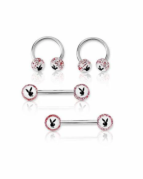 Top 10 π Playboy Bunny Pink Nipple Horseshoe Rings and Barbells Set - 14 Gauge β€οΈ 3 Top 10 π Playboy Bunny Pink Nipple Horseshoe Rings and Barbells Set - 14 Gauge β€οΈ