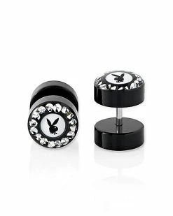 Best Pirce 👍 CZ Gem Fake Playboy Bunny Plugs - 16 Gauge 💯