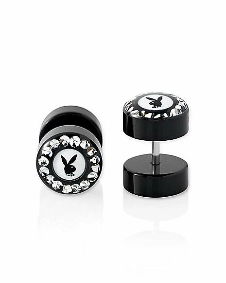 Best Pirce π CZ Gem Fake Playboy Bunny Plugs - 16 Gauge π― 3 Best Pirce π CZ Gem Fake Playboy Bunny Plugs - 16 Gauge π―