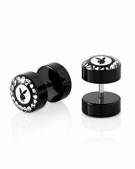Best Pirce π CZ Gem Fake Playboy Bunny Plugs - 16 Gauge π― 4 Best Pirce π CZ Gem Fake Playboy Bunny Plugs - 16 Gauge π― - Image 2