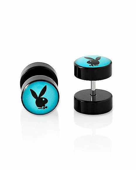 Best Pirce ⭐ Fake Teal Playboy Bunny Plugs - 16 Gauge ⌛ 3 Best Pirce ⭐ Fake Teal Playboy Bunny Plugs - 16 Gauge ⌛