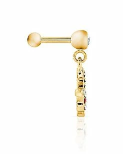 Buy 🤩 CZ Goldtone Playboy Bunny Dangle Cartilage Ring - 16 Gauge 🔥 -Playboy Shop 03831732 b