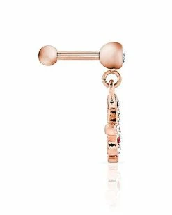 Brand new 👏 CZ Rosegold Playboy Bunny Dangle Cartilage Ring - 16 Gauge 😍 -Playboy Shop 03831740 b