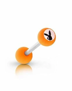 Outlet 🎉 Multi-Pack Multi-Color Matte Playboy Bunny Barbells 4 Pack - 14 Gauge 👏 -Playboy Shop 03832789 b