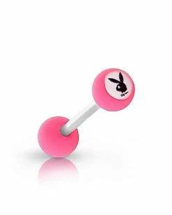 Outlet 🎉 Multi-Pack Multi-Color Matte Playboy Bunny Barbells 4 Pack - 14 Gauge 👏 -Playboy Shop 03832789 c