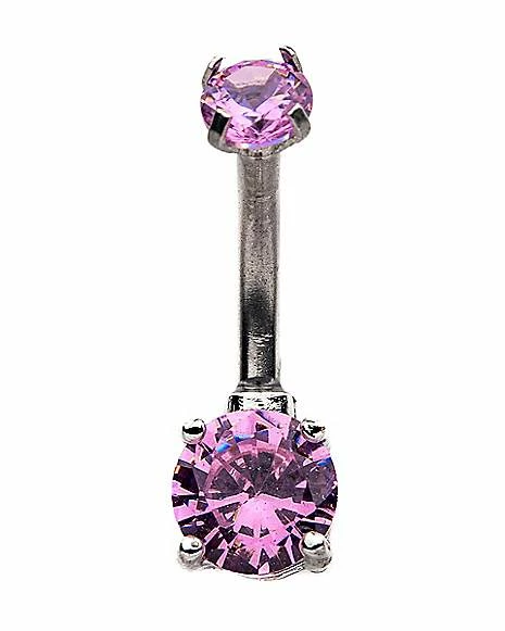 Brand new π Pink Prong CZ Belly Ring - 14 Gauge β 3 Brand new π Pink Prong CZ Belly Ring - 14 Gauge β