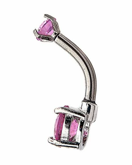 Brand new π Pink Prong CZ Belly Ring - 14 Gauge β 5 Brand new π Pink Prong CZ Belly Ring - 14 Gauge β - Image 3