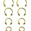 Best Sale ✨ Multi-Pack Goldtone Spike Horseshoe Rings 8 Pack - 16 Gauge 🎉 -Playboy Shop 03833571 a