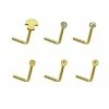 Outlet β Multi-Pack Mushroom and CZ L-Bend Nose Rings 6 Pack - 20 Gauge π 1 Outlet β Multi-Pack Mushroom and CZ L-Bend Nose Rings 6 Pack - 20 Gauge π -Playboy Shop 03833696 a