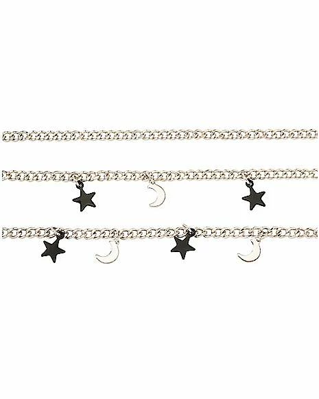 Flash Sale ๐ Star and Moon Charm Chain Choker Necklaces - 3 Pack ๐ 3 Flash Sale ๐ Star and Moon Charm Chain Choker Necklaces - 3 Pack ๐